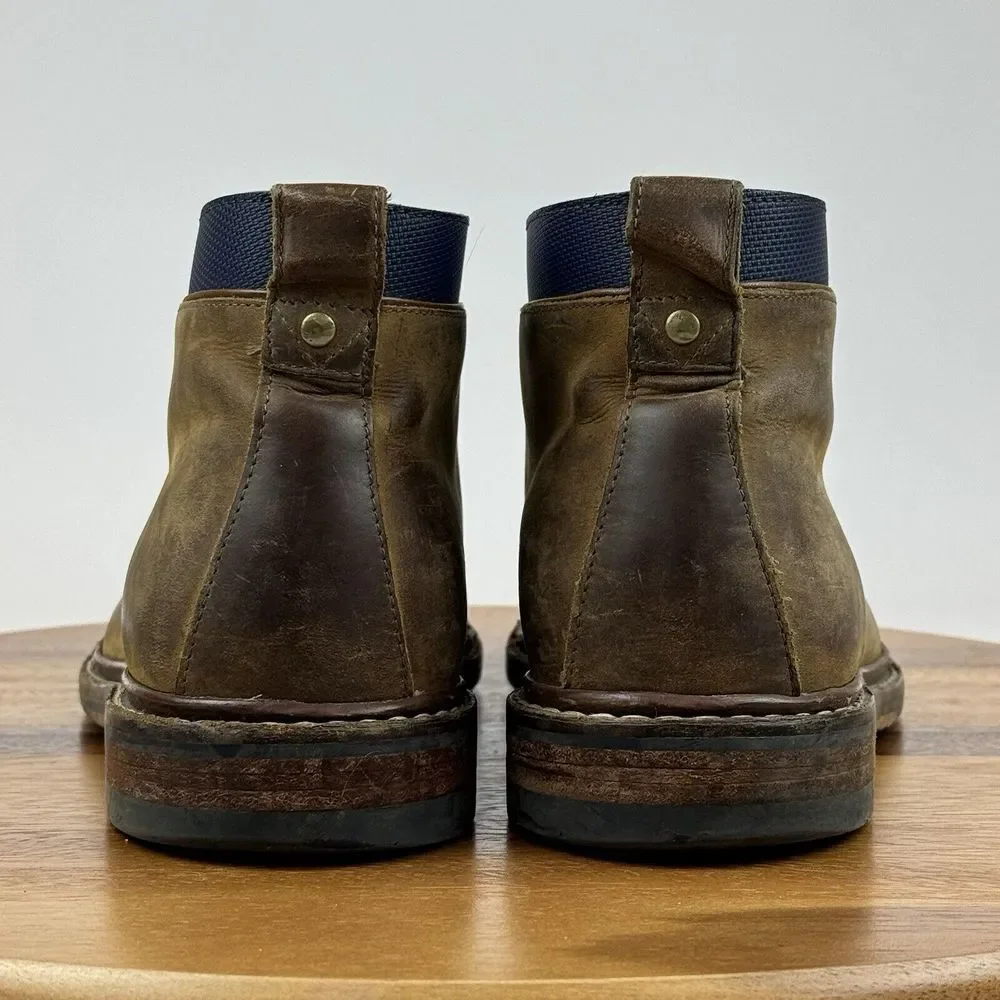 Mens Cole Haan‎ Cambridge Brown Leather Casual Ankle Chukka Boots Size 8.5 M